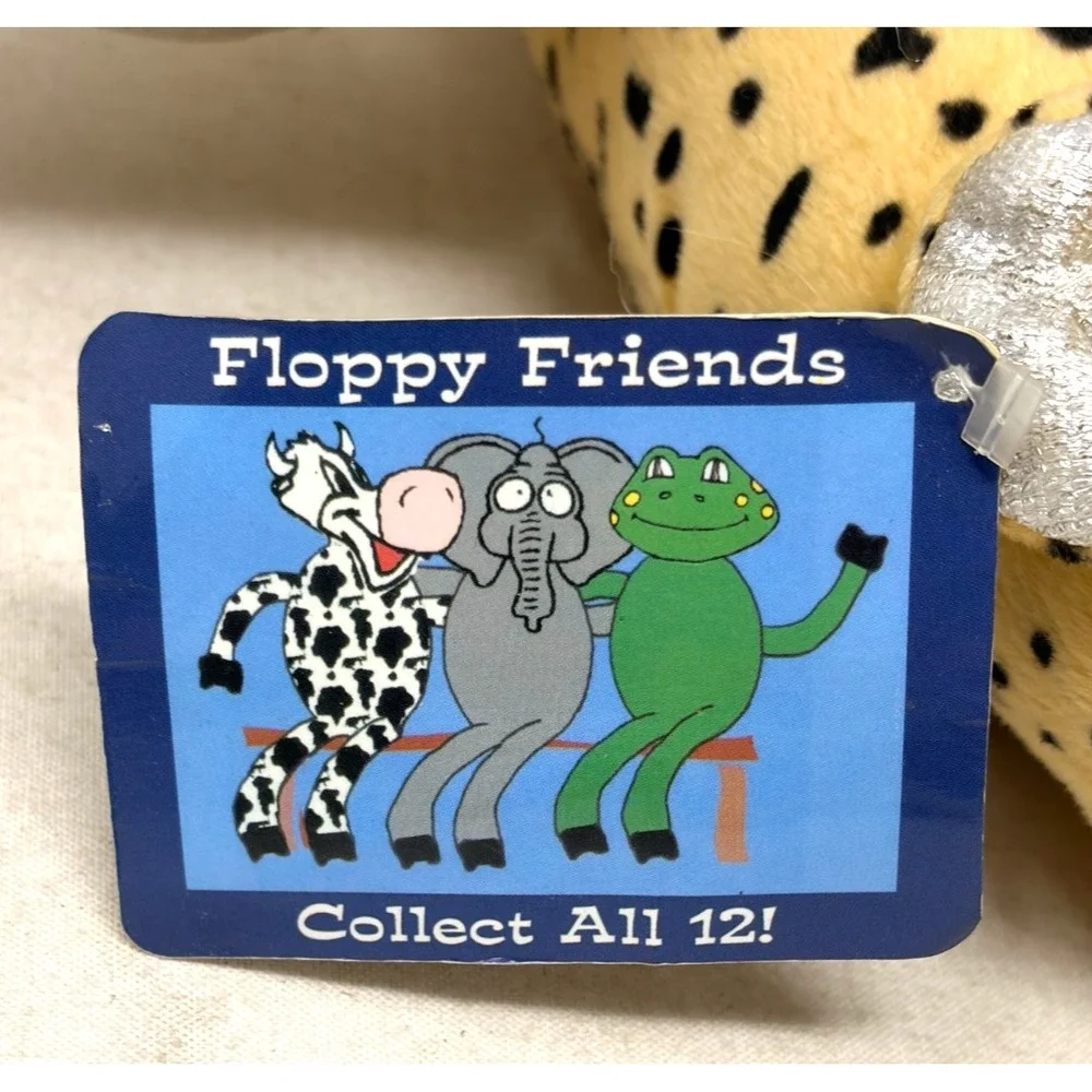 NWT K&K Games Floppy Friends Spotted Leopard Cheetah Plush Long Legs 19